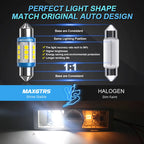 2x C5W LED Bulb CANBUS 12V Festoon 31mm 36mm 41mm C10W Car Interior Light License Plate Reading Lamp 3030 SMD 6000K White 12V