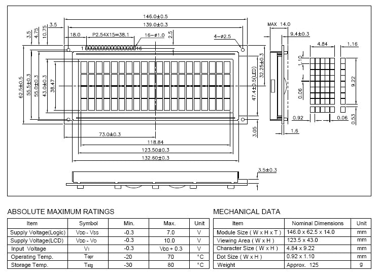 20x4 2004 Big Large Size Character  Lcd Display I2C IIC Blue White Green Size 146x62.5mm 5v LC2042 WH2004L AC204B  SBS02004A0