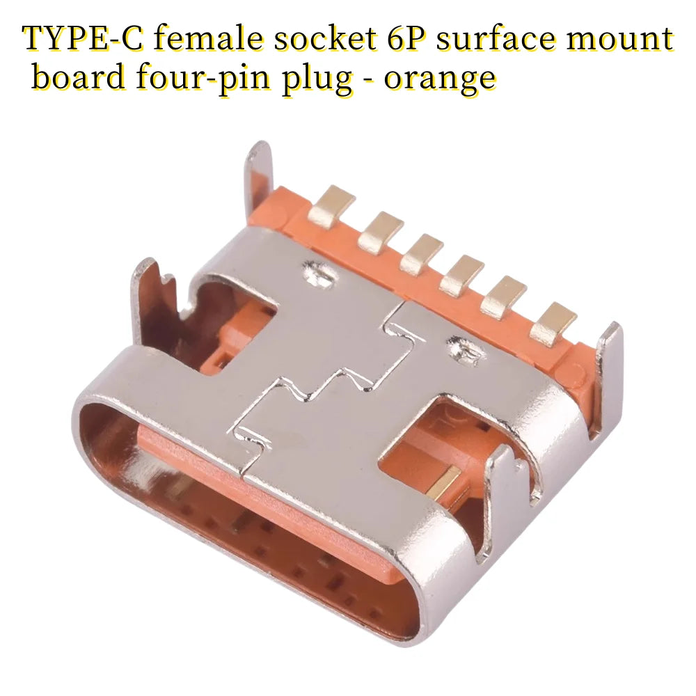 USB Connector Type C Female Charging Port Jack 2/4/6/16 Pin Type-C Socket PCB Soldering SMD SMT DIY Repair Type C Adapter