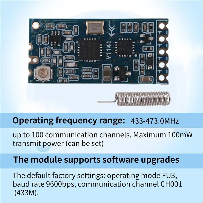 Ingenious-HC-12 433Mhz SI4463 Wireless Serial Port Module 1000M Replace Bluetooth HC12