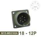 MS3102A MIL-C 5015 Military Specification Connector 18S-12 18S-8 18S-1 Plug&Socket MS3106A MS3108A MIL STD Circular Connectors