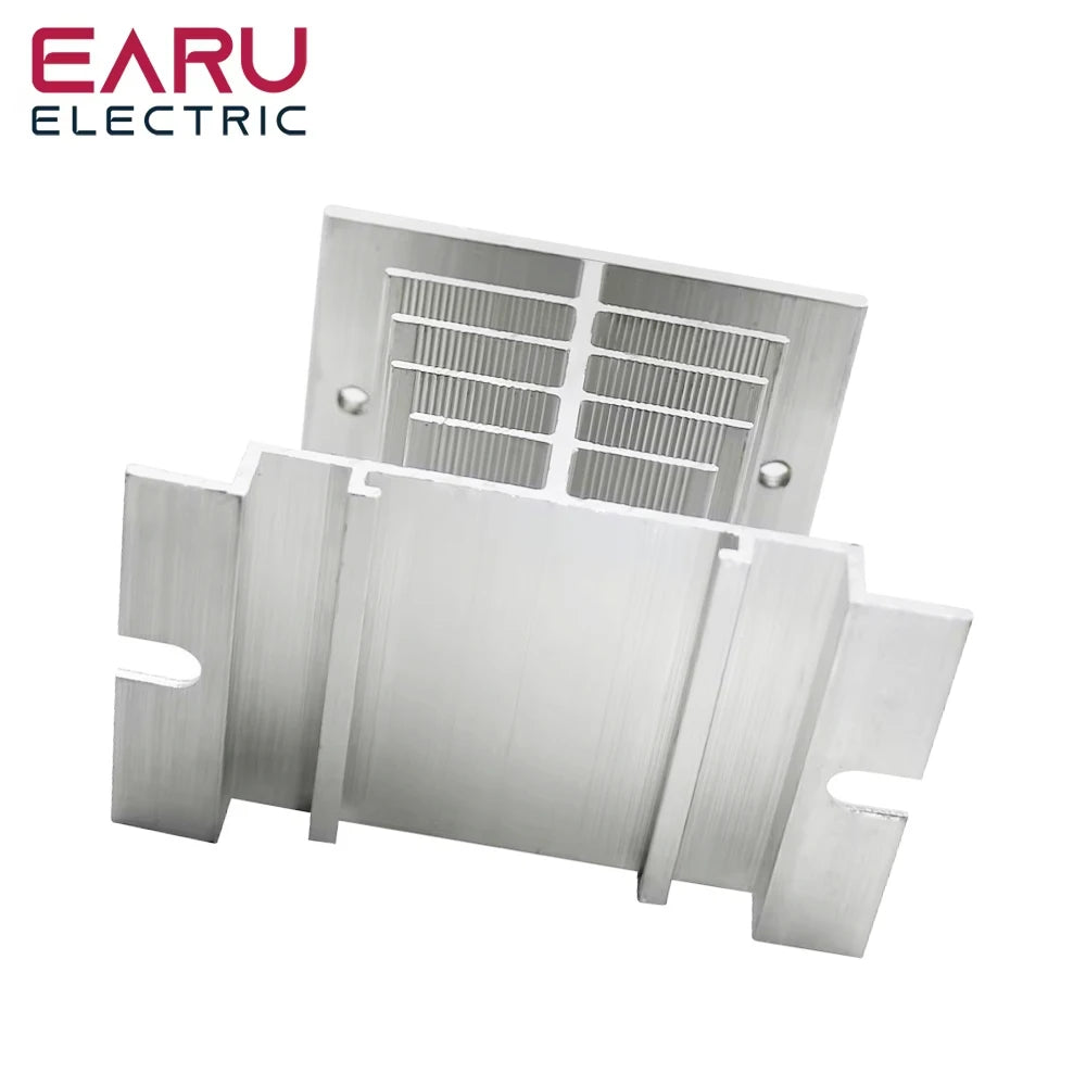EARU 10A-200A New Single Phase Three Phase Solid State Relay Module Heat Sink SSR DA AA DD Aluminum Fins Radiator Din Rail Mount