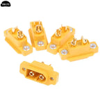 5pcs XT60E-M Mountable XT60 Male Plug Connector Model Aircraft Power Battery Plug Fixed Version Male XT60E1-M