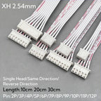 5Pcs XH2.54 XH 2.54mm 2/3/4/5/6/7/8/9/10P/12 Pin Female Plug Terminal Cable JST Wire Connector Single/Double Head Red White Line