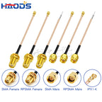 5PCS SMA Pigtail Jumper RP SMA Male Female to UF.L IPX IPX1 RG178 Cable Sockets Jack Connectors Adapter for Wifi Router GPS AP