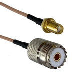 RG316 RG58 UHF PL259 SO239 to SMA Male Plug & Female Jack Straight Connector RF Jumper pigtail Cable 6inch~20M