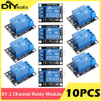 10pcs 5V 1 Way Channel Relay Module SRD-05VDC-SL-C with NO/NC Contact Control Support High Level Trigger for Arduino