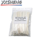 4000PCS 2000PCS SMD Resistor KITs 1% 5% 0402 0603 0805 1206 1210 10R 100R 220R 330 470R 10K 100K 80Values Resistance Sample Pack