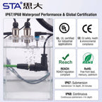 OEM/ODM RJ45 IP67/68 Waterproof Ethernet Aviation Round Connector Threaded Female PCB POE Network Cable socket