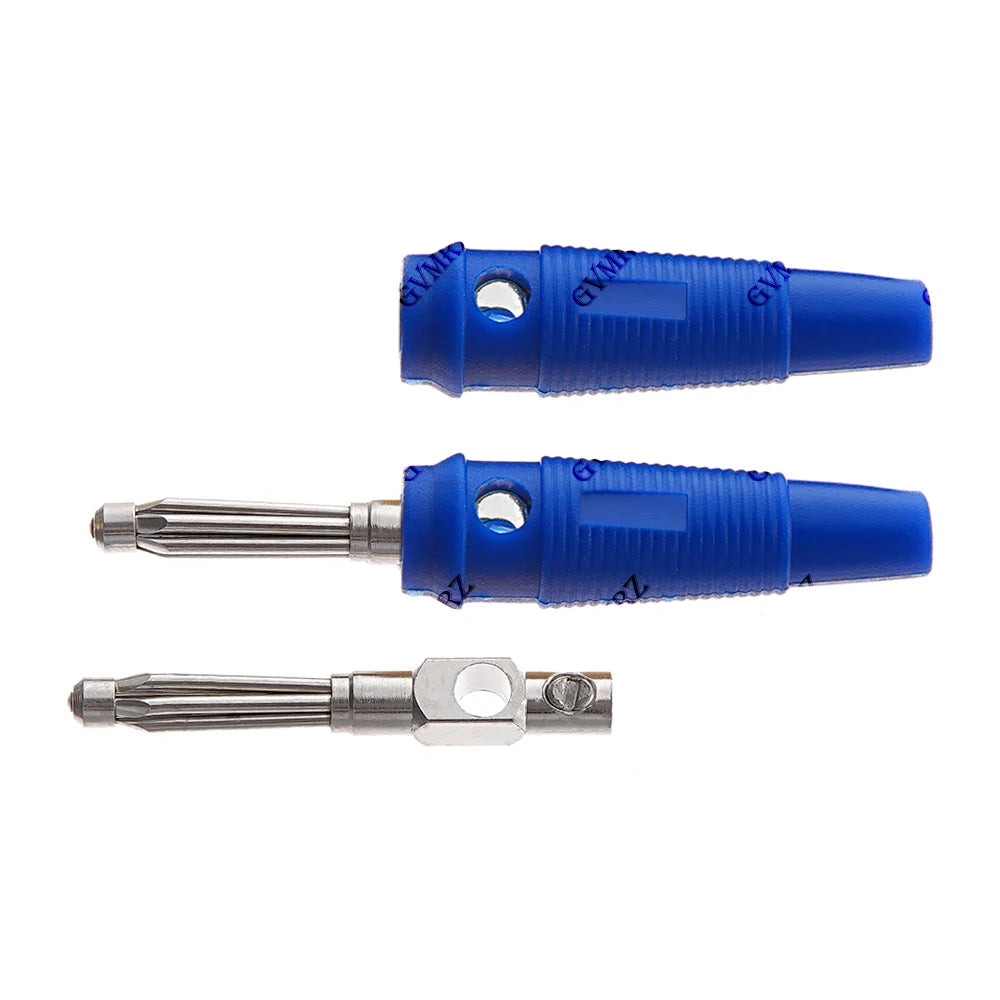 5PCS 4mm 32A High Current Solderless Screw Side Stackable Banana Plug Connector 32A 4mm