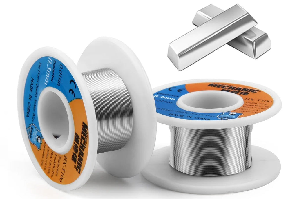 MECHANIC HX-T100 55g Mild Rosin Core 183℃ Melting Point 0.2mm-1.2mm High Purity Solder Wire Welding Flux 1-3% Iron Cable Reel