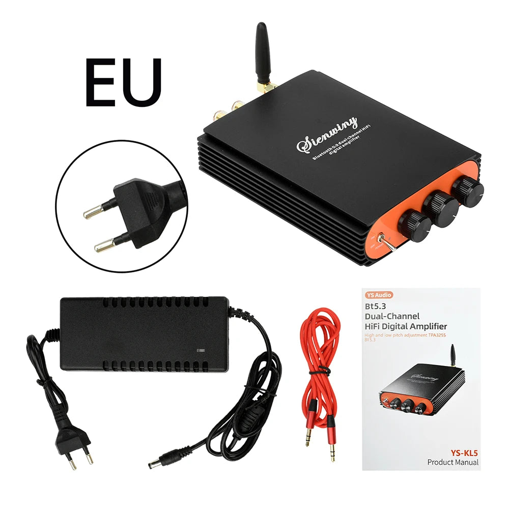 DC 24-36V YS-KL5 BT 5.3 Dual Channel HiFi Digital Amplifier 300W+300W Dual Channel Amplifier Board TPA3255 Chip