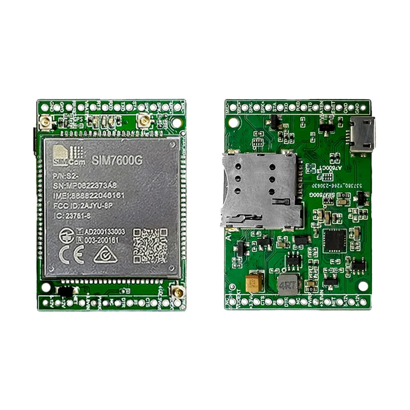 SIM7600 Core Board LTE CAT1+GNSS Module SIM7600G Global Band SIM7600SA SIM7600E Development Board Breakout Kit with Antenna