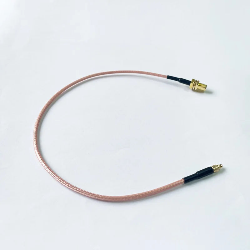 SMA Female to MMCX Male Right Angle 90 Degree Extension Coax Cable Extender for Antenna, Radios