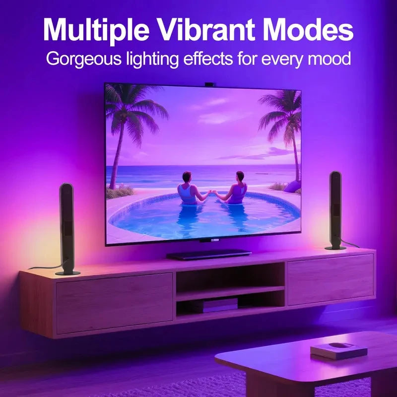 RGB Rhythm Light Smart Light Bars Gaming LED Lights DIY Color Adjustments Remote Control USB Pickup Light Desktop RGB Light Bar