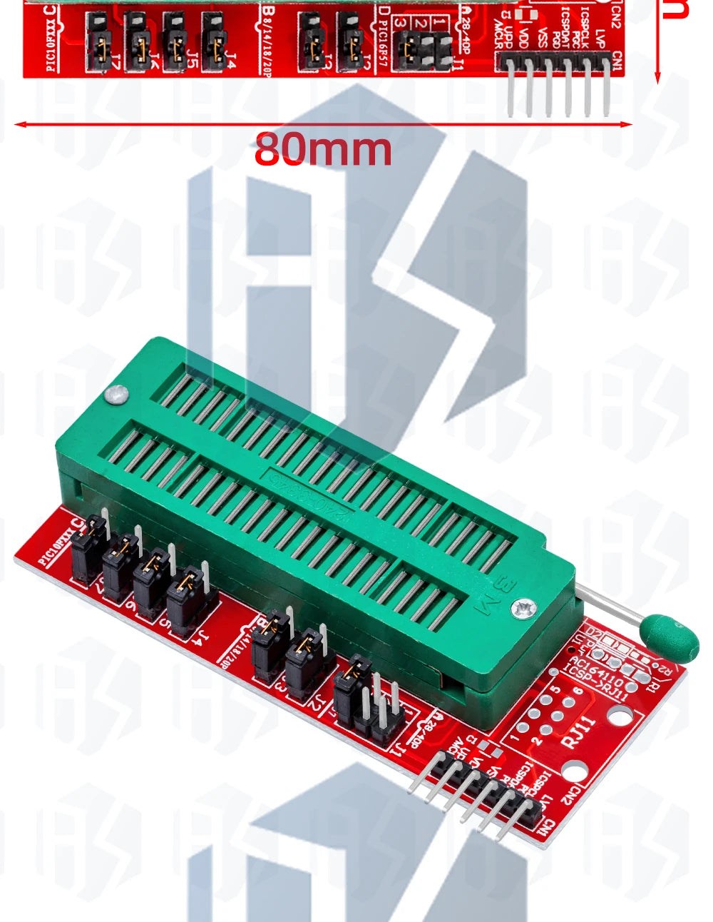 PICKIT3 KIT3.5   PIC KIT3 PICKIT 3 Programmer Offline Programming PIC Microcontroller Chip +PIC Programmer adapter seat