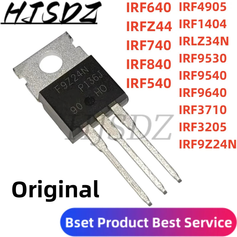 5PCS IRF4905 IRLZ44N IRLZ34N IRF3205 IRF9Z24N  IRF740 IRF9540N IRF840 IRFZ44N IRF9530N IRF640N IRF1404 IRF540N TO220 Original
