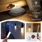 Creative Intelligent Auto PIR Motion Sensor LED Rechargeable Magnetic Night Light Wall Light Kitchen Cabinet Light Bedside Lamp