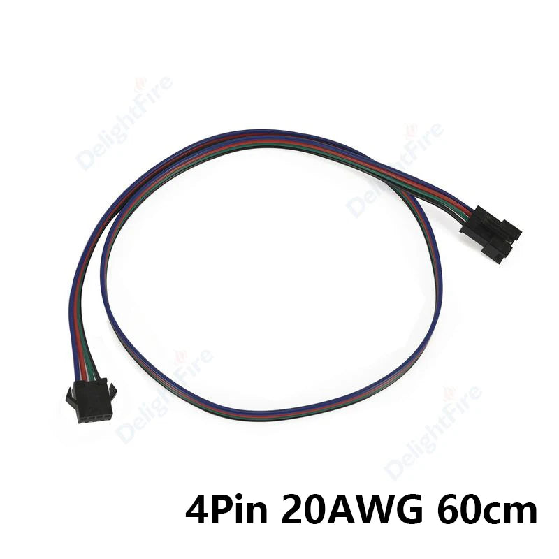 SM JST Cable Connector 60/100cm 22AWG 20AWG Extension 2 3 4 Pin Female Male Wire Connector Cable For LED Strip Light CCTV Lamp