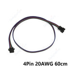 SM JST Cable Connector 60/100cm 22AWG 20AWG Extension 2 3 4 Pin Female Male Wire Connector Cable For LED Strip Light CCTV Lamp