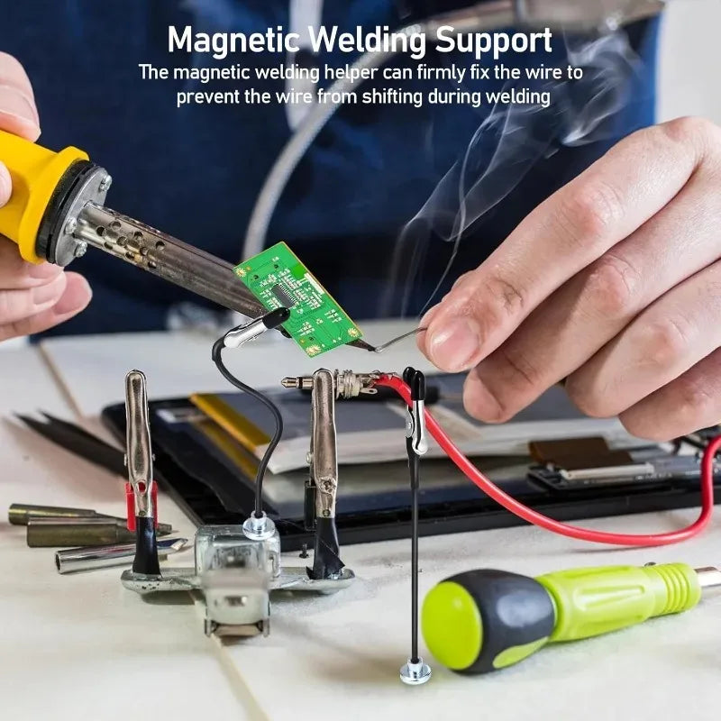 DIY Flexible Magnetic Alligator Clips Kitchen Menu Photo Display Stand Base Holder Note Card Clamps Electric Test Crocodile Clip