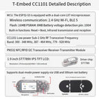 T71C Tools- T-Embed CC1101 PLUS Development Board 1.9 Inch Low-Power Module Sub-1 GHz Transceiver PN532 RFID A