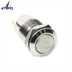12mm 1NO Momentary Latching push button switch high flat head Push Button waterproof metal switch 2A 250V AC