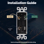 MOES [12 Pack] Paddle Rocker Light Switch, Single Pole On/Off 15Amp 120V, Glossy White Decorator, Self Grounding