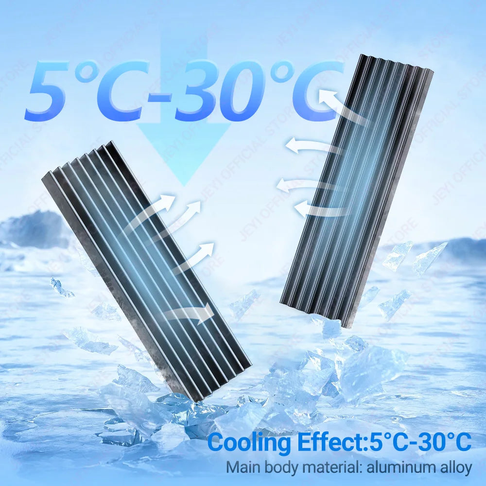 JEYI M.2 2280 SSD Heatsink Aluminum Cooler Multi-version NVMe Radiator with Thermal Pad,Dust Paper for PS5/PC/Laptop