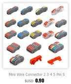1/5PCS Wire Connector Electrical Cable Led Connectors Mini Terminals Blocks Quick Wiring Push-in Docking Butt Electrician Tools