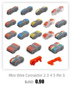 1/5PCS Wire Connector Electrical Cable Led Connectors Mini Terminals Blocks Quick Wiring Push-in Docking Butt Electrician Tools