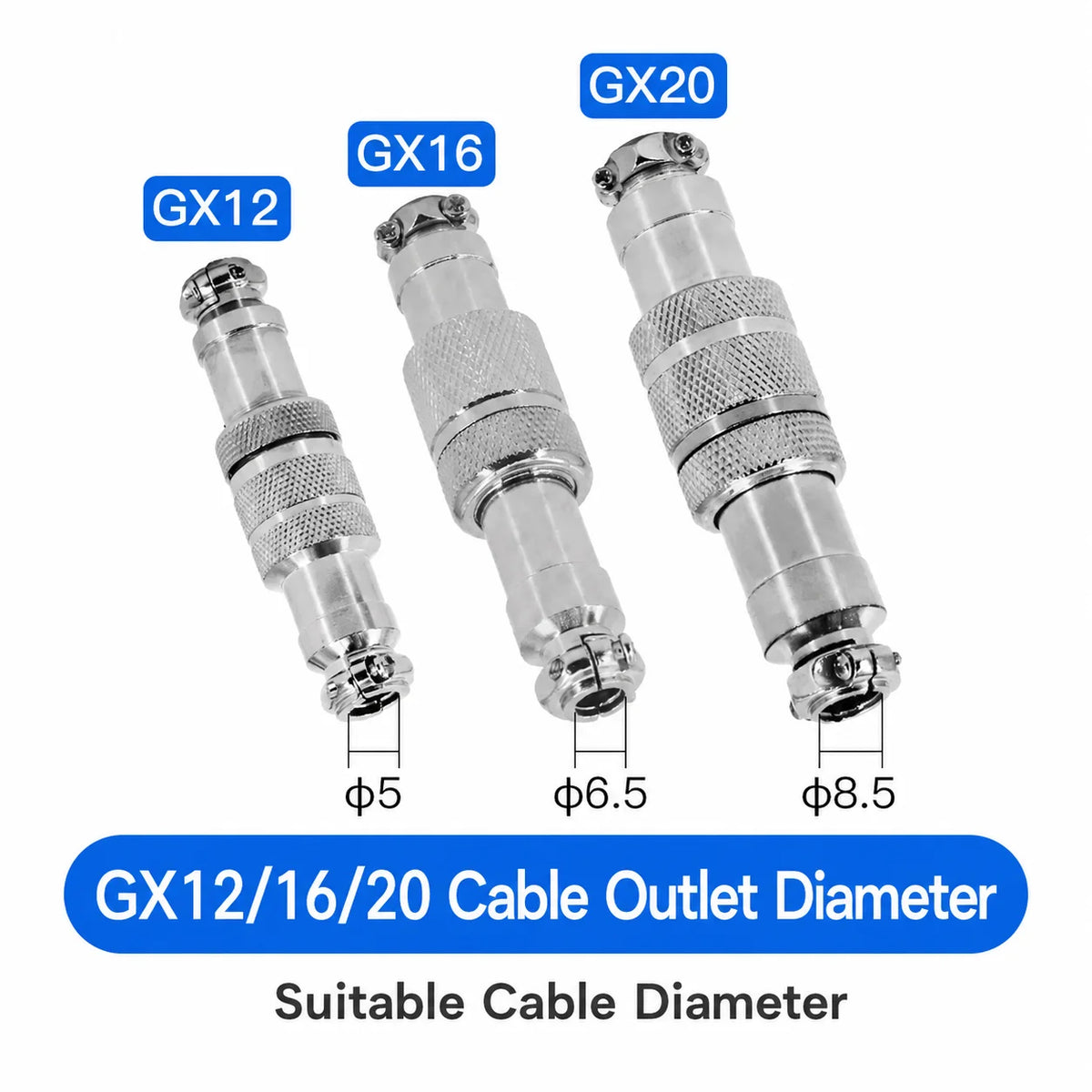 5/10Set GX12 GX16 GX20 Aviation Connector 2 3 4 5 6 7 8 9 10 12 14 15 Pin Docking Fixing Circular Metal Male Female Plug Socket