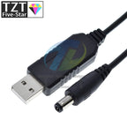 TZT 1/3PCS USB Power Boost Line DC 5V to DC 9V / 12V Step UP Module USB Converter Adapter Router Cable 2.1x5.5mm Plug