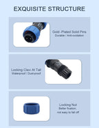 SP11 Tin Soldering Waterproof Connector IP68 Male Plug&Female Socket Rear-nut Docking Panel Mount 2/3/4/5 Pin Cable Wire Connect