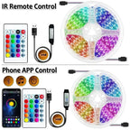 RGB LED Strip Lights TV Backlight APP Music Sync USB 5V Led Light Luces Led Diode Flexible Ribbon Tape For Room Party Decoration