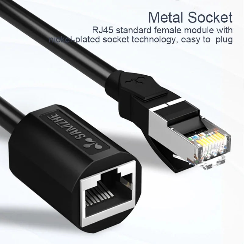Clearance_SAMZHE Cat6 Ethernet Extension Patch Cable RJ45 Male to Female Rj45 Ethernet Extender Adapter for PC Laptop Ethernet C