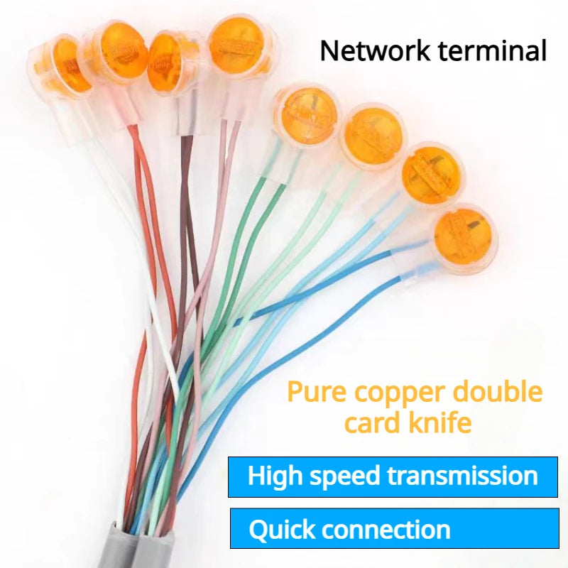 50Pcs K1 K2 K3 Connector UY1 UY2 UR Wire Connector, Waterproof RJ45 RJ11 Telephone UY Splice Connector Network Cable Terminals