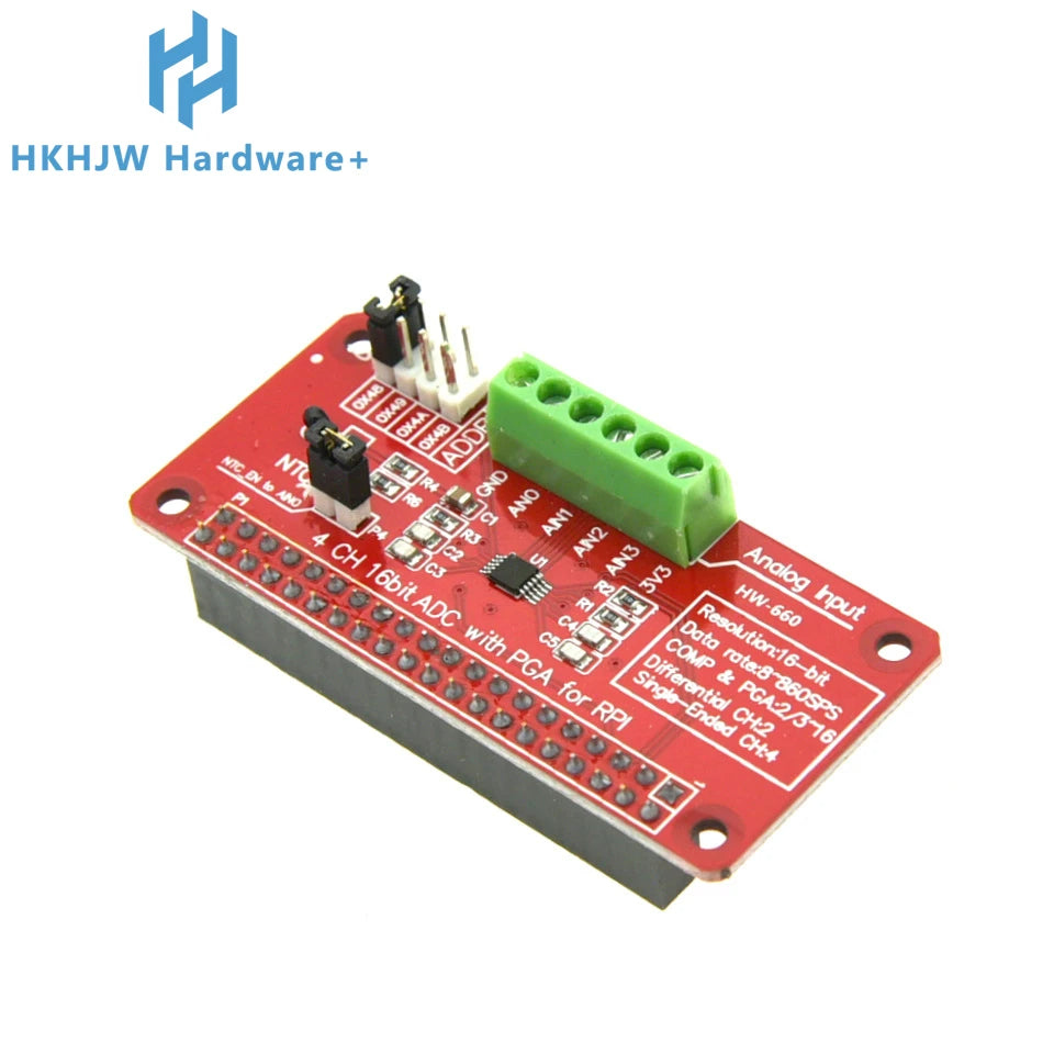 ADS1115 3.3V ADC Module For Raspberry Pi 3/2/B+ I2C RPI-ADS1115-ADC Analog To Digital Converter Module