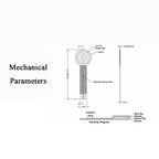 0.5" Resistive Pressure Sensor FSR 402 Weighing Sensor Measurement Force Sensing Resistor Long Short Tail Optional