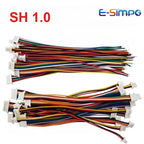 10PC SH 1.0mm Single/Double Plug Connector with Wire 60/80/120-1000mm Cable 2 3 4 5-12 Pin Jumper Line SH1.0 SHR