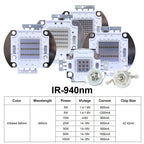 Infrared High Power LED Chips IR 850nm 940nm 730nm 3W 5W10W20W50W 100W Emitter COB integrated Light Lamp Matrix for Night Vision