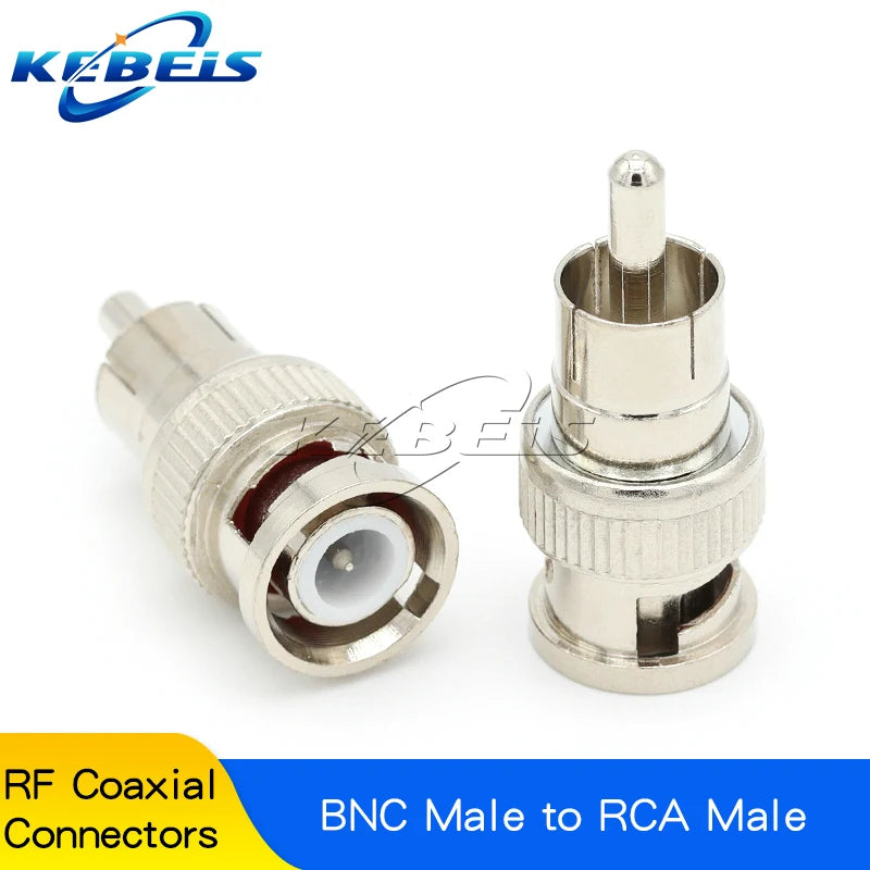 2Pcs BNC to RCA Surveillance Video BNC Female to BNC Male BNC Male to RCA Female Q9 Male to RCA Female Q9 Female to AV Adapter