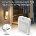Motion Sensor Plug in Night Light 5 Brightness Dimmable LED Lamp for Bedroom Hallway Stairs Lighting 100-240V