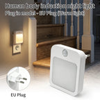 Motion Sensor Plug in Night Light 5 Brightness Dimmable LED Lamp for Bedroom Hallway Stairs Lighting 100-240V