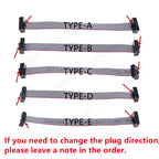 1PCS FC 1.27mm Gray Flat Ribbon Data Cable IDC Double Ends Same Direction FC-6/8/10/14/16/20/30/34/40P JTAG ISP Download Cable