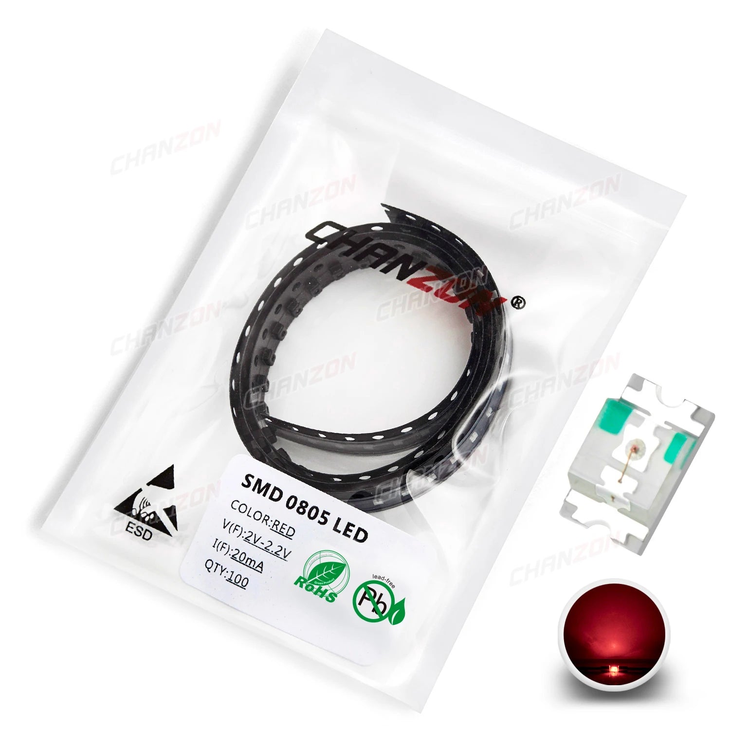 0805 (2012) SMD LED Emitting Diode Kit Lamp Chip Light Beads Warm White Red Green Blue Yellow Orange UV Pink Micro 3V SMT