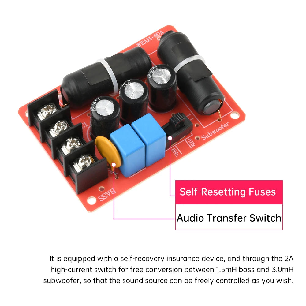 WEAH-90A 200W High Power Speaker Subwoofer Crossover Speaker Solderless Frequency Divider Module DIY Home Theater