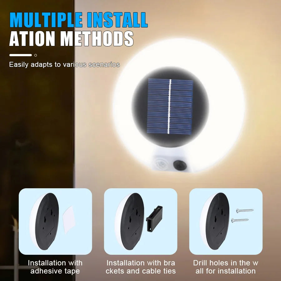Foldable LED 120° Solar Light Outdoor Wall Lamp Waterproof Spotlights Lamp Motion Sensor Solar 3 Modes Street Light Garden Decor