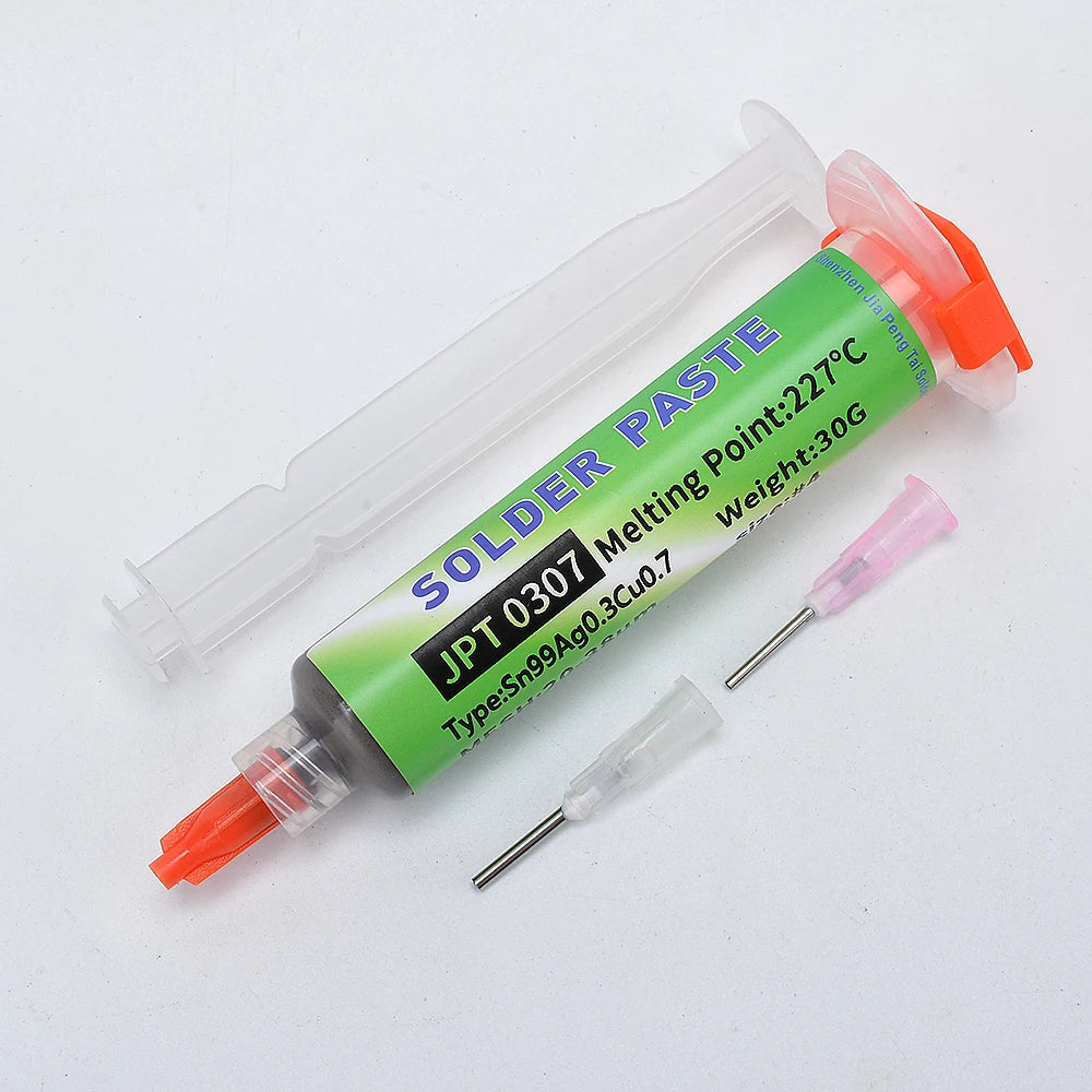 Lead Free High-Temperature Solder Paste Sn99 Ag0.3 Cu0.7 Needle Tube, Mobile Phone USB Socket Repair, LED Soldering