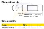 10PCS 10X35MM DMM-44/100-R, DMM-B-44/100-R 440mA 1000V 10kA Fast-Acting Ceramics Fuse